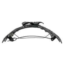 Load image into Gallery viewer, バレッタ レースメタル ブラック フラワー 留金9cm ba153074