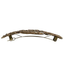 Load image into Gallery viewer, バレッタ レースメタル ブロンズ 葉 留金9cm ba153075