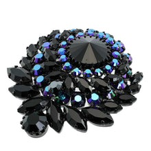 Load image into Gallery viewer, ブローチ ラインストーン ブラック br088346