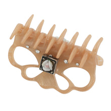 画像をギャラリービューアに読み込む, ヘアクリップ ボヘミアングラス ラインストーン ホワイト ベージュ cl149723