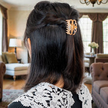 画像をギャラリービューアに読み込む, ヘアクリップ ボヘミアングラス ラインストーン ホワイト ベージュ cl149723