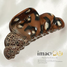 画像をギャラリービューアに読み込む, ヘアクリップ ローズ ラインストーン ブラウン レパード Sサイズ cl153085