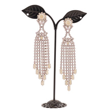 画像をギャラリービューアに読み込む, イヤリング ラインストーン ピンク ロング er135058