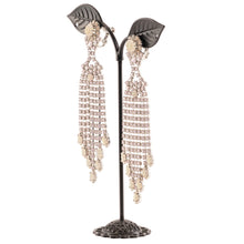 画像をギャラリービューアに読み込む, イヤリング ラインストーン ピンク ロング er135058