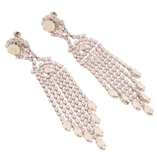 画像をギャラリービューアに読み込む, イヤリング ラインストーン ピンク ロング er135058