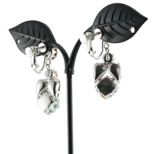 画像をギャラリービューアに読み込む, イヤリング ボヘミアングラス ラインストーン パール クリアカラー ブルー フラワー ハンギング er144391