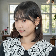 画像をギャラリービューアに読み込む, イヤリング ボヘミアングラス ラインストーン パール クリアカラー ブルー フラワー ハンギング er144391