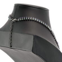 画像をギャラリービューアに読み込む, ネックレス ラインストーン パープル グリーン ハンギング ショート 39.5cm nl126307