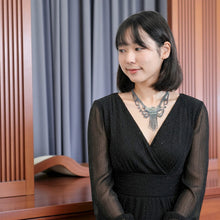 画像をギャラリービューアに読み込む, ネックレス ラインストーン パープル グリーン ハンギング ショート 39.5cm nl126307