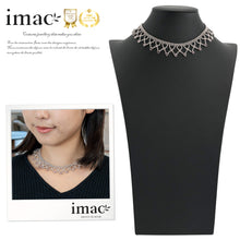 画像をギャラリービューアに読み込む, ネックレス ラインストーン ピンク レース 34cm nl133954