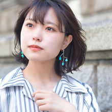 Load image into Gallery viewer, イヤリング ターコイズ ラフカット ブルー 148515