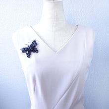 画像をギャラリービューアに読み込む, ブローチ ラインストーン ブラック バタフライ 092525