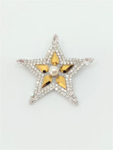 画像をギャラリービューアに読み込む, ブローチ ラインストーン ゴールド 星 2WAY 148088