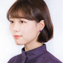 Load image into Gallery viewer, イヤリング ラインストーン フューシャピンク 070503 メール便