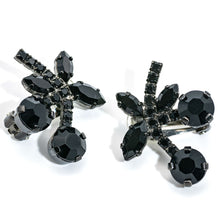 画像をギャラリービューアに読み込む, イヤリング ラインストーン ブラック チェリー 084193 メール便