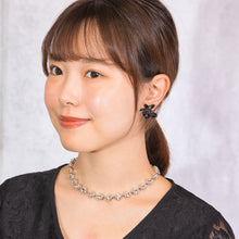 画像をギャラリービューアに読み込む, イヤリング ラインストーン ブラック チェリー 084193 メール便