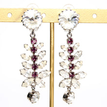 画像をギャラリービューアに読み込む, 【乃木坂46着用】イヤリング ラインストーン パープル クリアカラー 087235