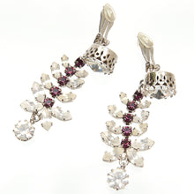 画像をギャラリービューアに読み込む, 【乃木坂46着用】イヤリング ラインストーン パープル クリアカラー 087235