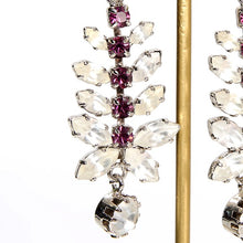 画像をギャラリービューアに読み込む, 【乃木坂46着用】イヤリング ラインストーン パープル クリアカラー 087235