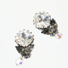 Load image into Gallery viewer, イヤリング ラインストーン クリアカラー グレー 087917
