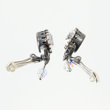 Load image into Gallery viewer, イヤリング ラインストーン クリアカラー グレー 087917