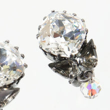 Load image into Gallery viewer, イヤリング ラインストーン クリアカラー グレー 087917