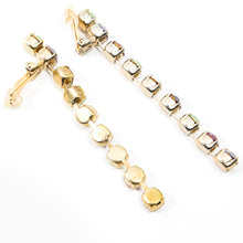 画像をギャラリービューアに読み込む, イヤリング ラインストーン グリーン パープル ピンク オーロラカラー ロング er089416