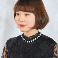 画像をギャラリービューアに読み込む, 大粒のラインストーンがきらめくネックレス