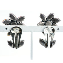 Load image into Gallery viewer, イヤリング ラインストーン レッド グリーン フラワー 092076 メール便