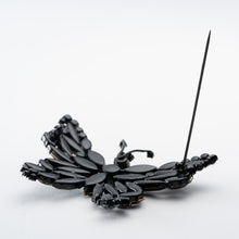 画像をギャラリービューアに読み込む, ブローチ ラインストーン ブラック バタフライ 092525
