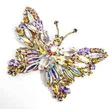 画像をギャラリービューアに読み込む, 蝶々モチーフのラインストーンブローチ