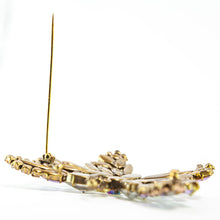 画像をギャラリービューアに読み込む, 蝶々モチーフのラインストーンブローチ