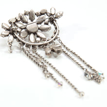 画像をギャラリービューアに読み込む, ブローチ ラインストーン クリアカラー オーロラカラー ブルー イエロー グリーン チェーン