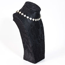 画像をギャラリービューアに読み込む, ネックレス ラインストーン クリアカラー スクエア 094586