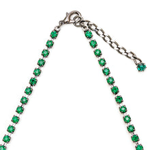 画像をギャラリービューアに読み込む, ネックレス ラインストーン グリーン ペアシェイプ 098989