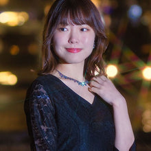 画像をギャラリービューアに読み込む, ネックレス ラインストーン レッド オーロラカラー 099145