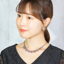 画像をギャラリービューアに読み込む, ネックレス ラインストーン レッド オーロラカラー 099145