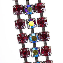 Load image into Gallery viewer, チョーカー ネックレス ラインストーン レッド オーロラ ショート 31cm 099444