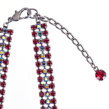 Load image into Gallery viewer, チョーカー ネックレス ラインストーン レッド オーロラ ショート 31cm 099444