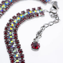 Load image into Gallery viewer, チョーカー ネックレス ラインストーン レッド オーロラ ショート 31cm 099444
