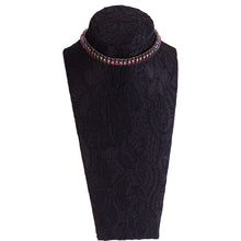 Load image into Gallery viewer, チョーカー ネックレス ラインストーン レッド オーロラ ショート 31cm 099444