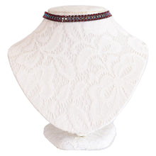 Load image into Gallery viewer, チョーカー ネックレス ラインストーン レッド オーロラ ショート 31cm 099444