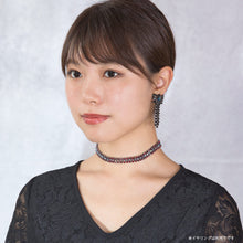 Load image into Gallery viewer, チョーカー ネックレス ラインストーン レッド オーロラ ショート 31cm 099444