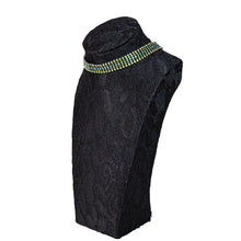 画像をギャラリービューアに読み込む, ネックレス チョーカー ラインストーン グリーン ブルー 099456