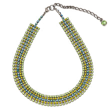 画像をギャラリービューアに読み込む, ネックレス チョーカー ラインストーン グリーン ブルー 099456