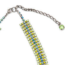 画像をギャラリービューアに読み込む, ネックレス チョーカー ラインストーン グリーン ブルー 099456