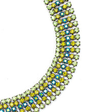 画像をギャラリービューアに読み込む, ネックレス チョーカー ラインストーン グリーン ブルー 099456