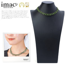 画像をギャラリービューアに読み込む, レースのようなデザインに輝くラインストーンが特徴の、オリジナルデザインのネックレス