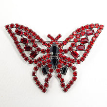 画像をギャラリービューアに読み込む, スワロフスキークリスタルをあしらった蝶々モチーフのブローチ