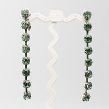 Load image into Gallery viewer, イヤリング ラインストーン グリーン ロング 103492